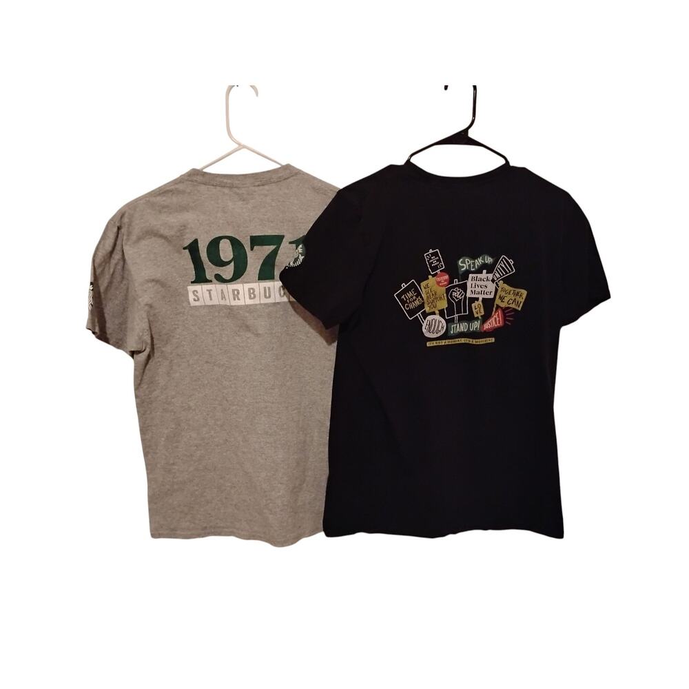 Starbucks T-shirt Tees Lot Bundle 2pc Size Medium